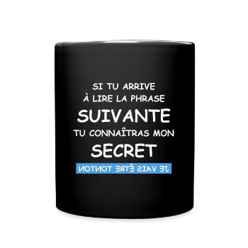 Je vais être tonton - Mug uni - noir - Devant
