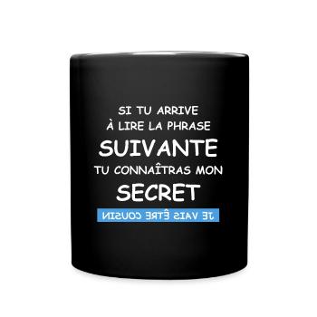 Je vais être cousin - Mug uni - noir - Devant