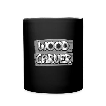 Woodsman Wood Carver Gift Ideas - Full Colour Mug - black - Front