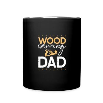 Sculpture sur bois Papa Cadeau Sculpture sur bois Cadeau - Mug uni - noir - Devant