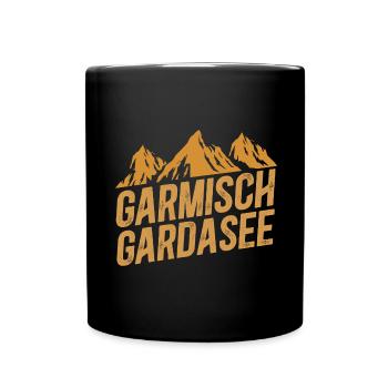 Alpenüberquerung Garmisch Gardasee - Tasse einfarbig - Schwarz - Vorne