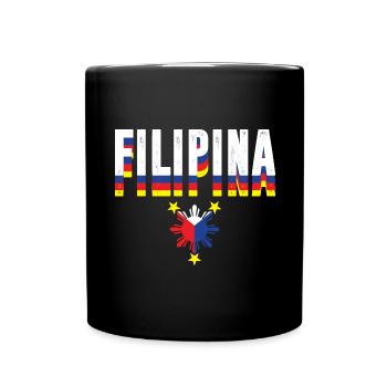Filipina Flag Philippines Manila Filipino GIft - Full Colour Mug - black - Front