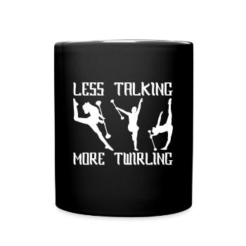 Bâton Twirling Staff Jonglage Gymnastik mit Stab - Tasse einfarbig - Schwarz - Vorne