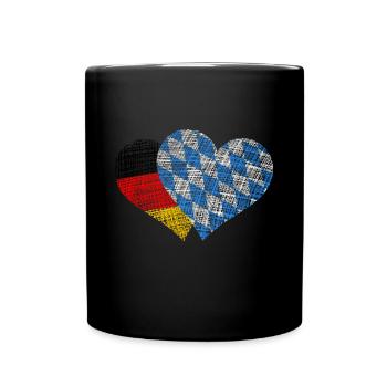 Bayern Deutschland - Tasse einfarbig - Schwarz - Vorne