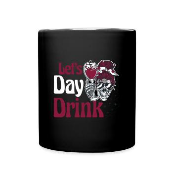 Let's Day Drink Wine Lover - Full Colour Mug - black - Front