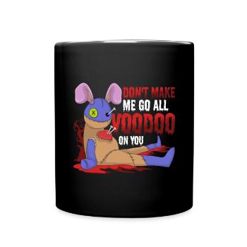 Cadeau de sorcellerie vaudou drôle poupée vaudou - Mug uni - noir - Devant