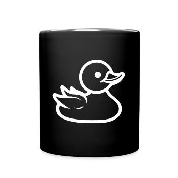 canard coloré - Mug uni - noir - Devant