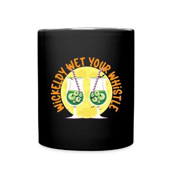Feuchte deine Pfeife an - Tasse einfarbig - Schwarz - Vorne