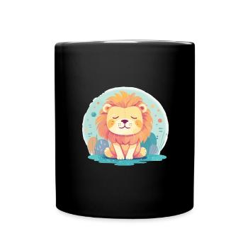 Lion - Mug uni - noir - Devant