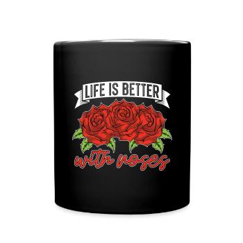 Botanique Fleurs Fleurs Cadeau Drôle Rose - Mug uni - noir - Devant