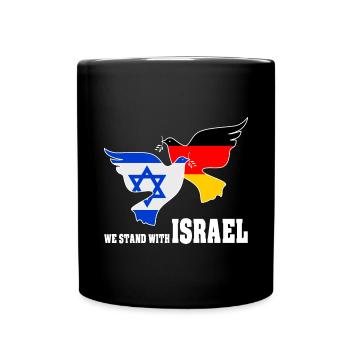 We stand with Israel - Full Colour Mug - black - Front