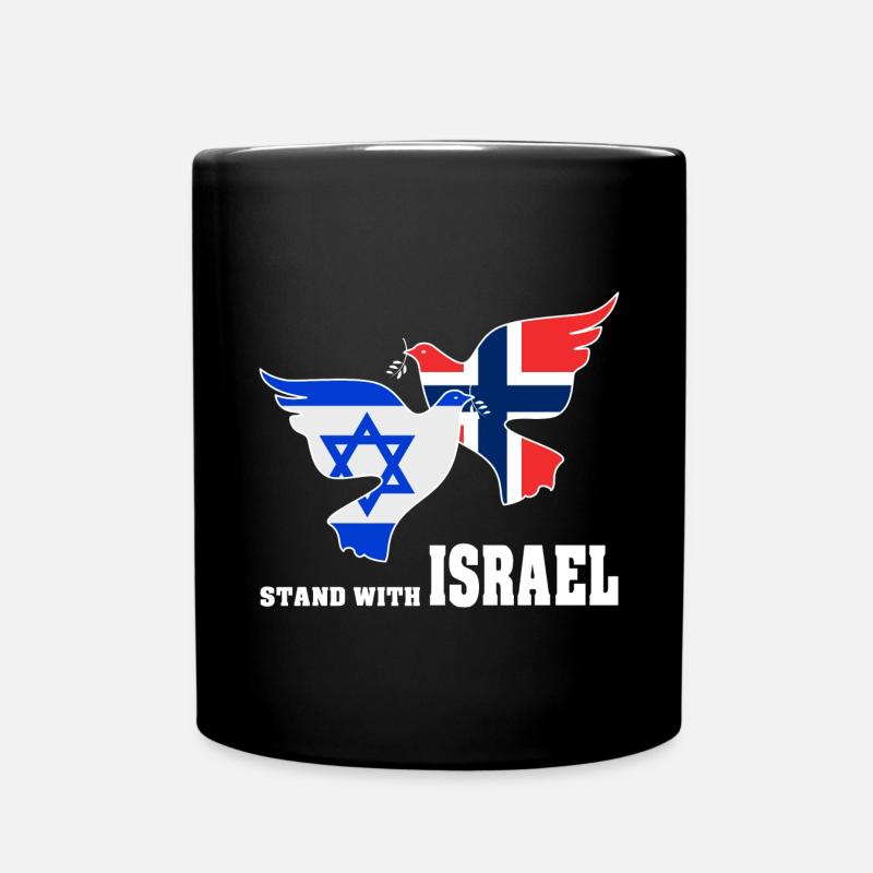 Norwegen Israel Friedenstauben - Tasse einfarbig - Schwarz