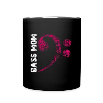 Bass Mom - Mom Plays Bass - Full Colour Mug - black - Front