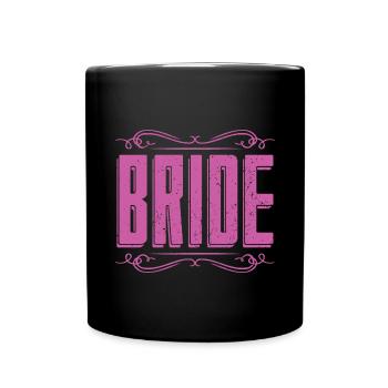 Mariage, Fête De Mariage, Mariage, Cadeau, Mariée - Mug uni - noir - Devant