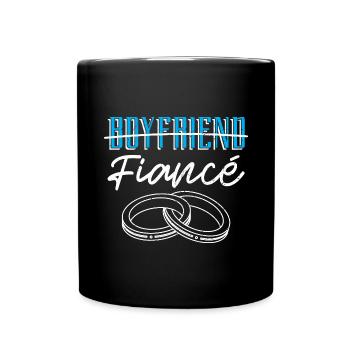 boyfriend, partner, fiancé, gift, engagement - Full Colour Mug - black - Front