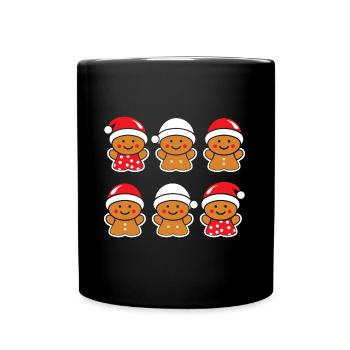 Lebkuchenmann - Tasse einfarbig - Schwarz - Vorne