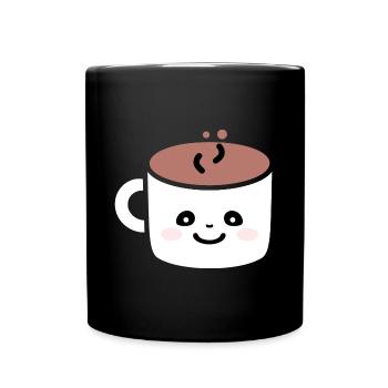Humor Small Hot Chocolate - Full Colour Mug - black - Front