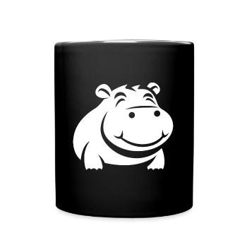 Liebe Kleines Nilpferd - Tasse einfarbig - Schwarz - Vorne