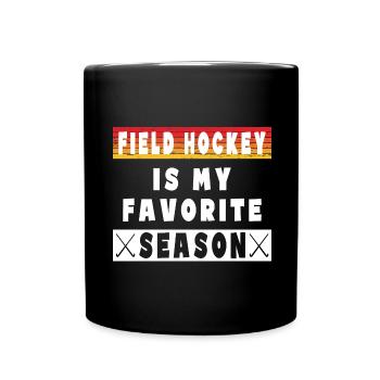 Le hockey sur gazon est ma saison préférée de hockey en salle - Mug uni - noir - Devant