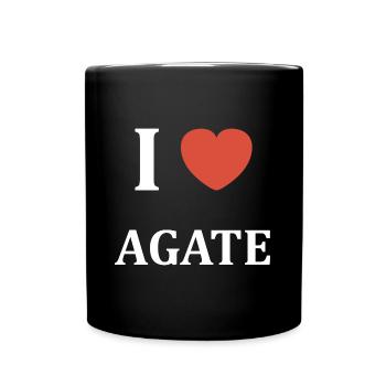 I love Agate - Mug uni - noir - Devant