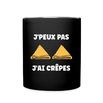 Crêpes Bretagne humour crêpe - Mug uni - noir - Devant