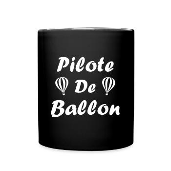 Humour Montgolfière - Mug uni - noir - Devant