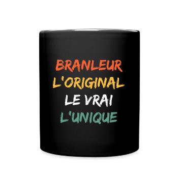 branleur - Mug uni - noir - Devant