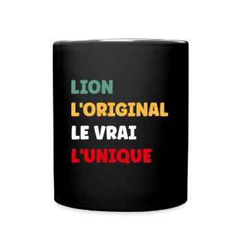 lion - Mug uni - noir - Devant