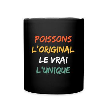 poissons - Mug uni - noir - Devant