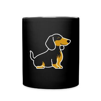 teckel - Mug uni - noir - Devant