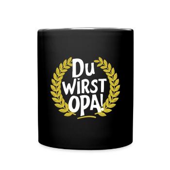 Du wirst Opa Bester Grossvater Bald Enkelsohn - Tasse einfarbig - Schwarz - Vorne