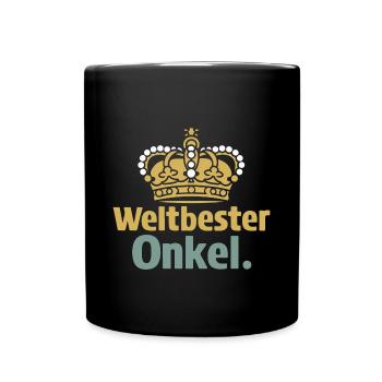 Weltbester Onkel T-Shirt Geburtstag Weihnachten - Tasse einfarbig - Schwarz - Vorne