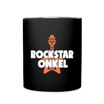 Rocker Onkel Geschenk - Tasse einfarbig - Schwarz - Vorne