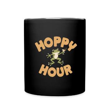 Hoppy Hour Cocktail-Bartender Lustig Mixologie - Tasse einfarbig - Schwarz - Vorne