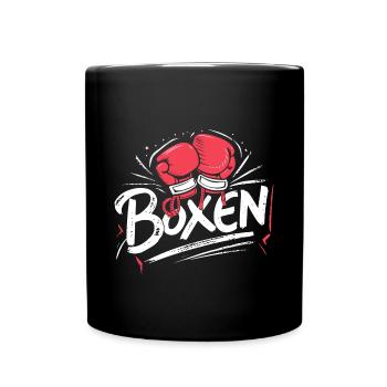 Boxsport-Fan Must-Have Training Deko Wandkunst - Tasse einfarbig - Schwarz - Vorne