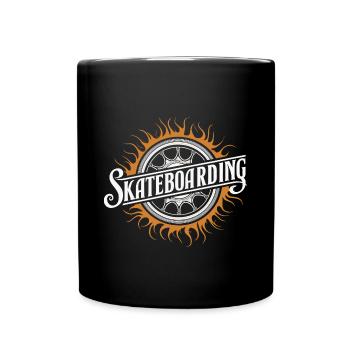 Skateboarder Thrill Deck Tricks Rampen Style - Tasse einfarbig - Schwarz - Vorne
