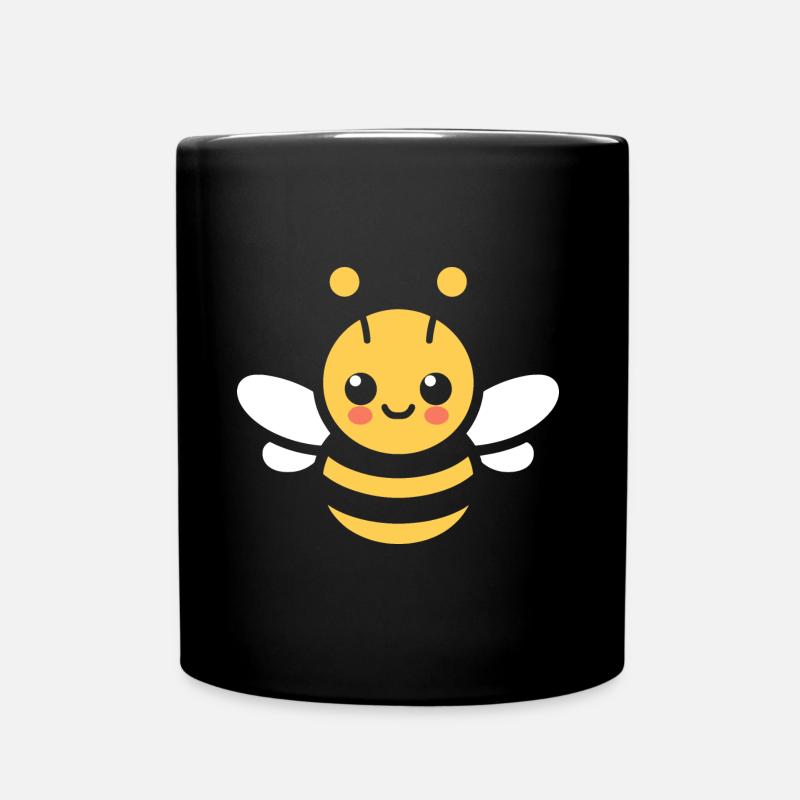 Biene - Tasse einfarbig - Schwarz