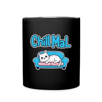 Chat Chill Out - Mug uni - noir - Devant