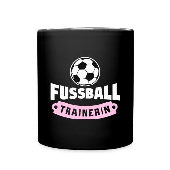 Retro-Coach Fußball Damen Vintage Geschenk - Tasse einfarbig - Schwarz - Vorne