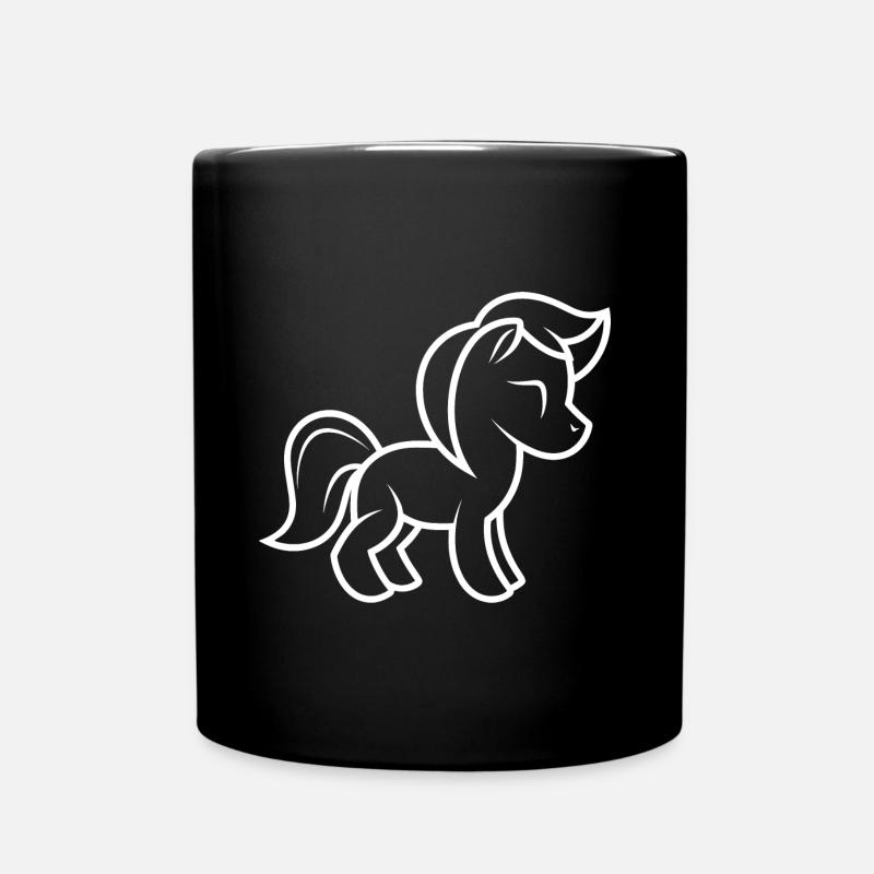Pony - Tasse einfarbig - Schwarz