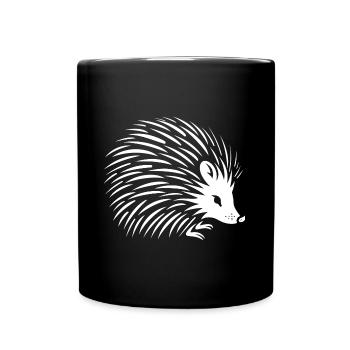 Porc-épic - Mug uni - noir - Devant