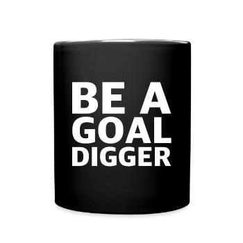 Sei ein Zieljäger | Ziel, Erfolg, Motivation, Team - Tasse einfarbig - Schwarz - Vorne
