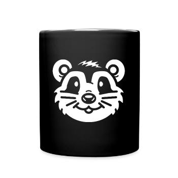 Honigdachs - Tasse einfarbig - Schwarz - Vorne