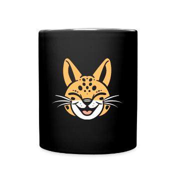 Serval - Tasse einfarbig - Schwarz - Vorne