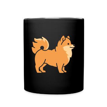 Eurasier - Tasse einfarbig - Schwarz - Vorne