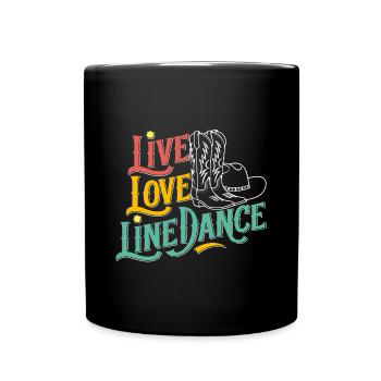 Vie Amour Danse en ligne Danse Sport - Mug uni - noir - Devant