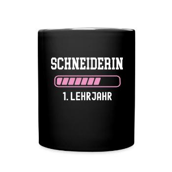 Schneiderin Ausbildung 1 Lehrjahr erstes Jahr 1. - Tasse einfarbig - Schwarz - Vorne