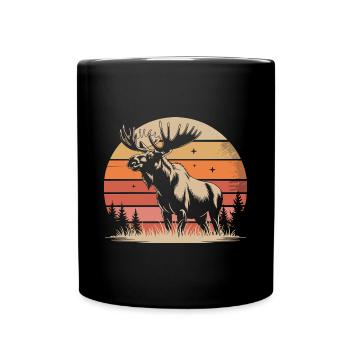 Vintage Orignal Forêt Nature - Mug uni - noir - Devant