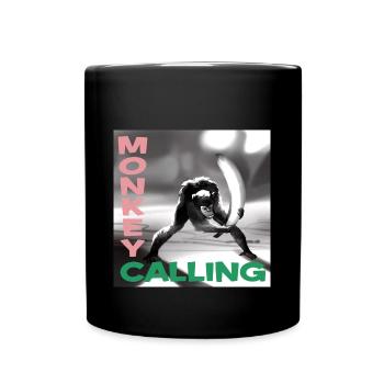 Monkey Calling - Tasse einfarbig - Schwarz - Vorne