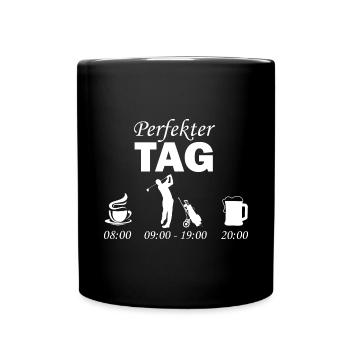 Golfer - Tasse einfarbig - Schwarz - Vorne